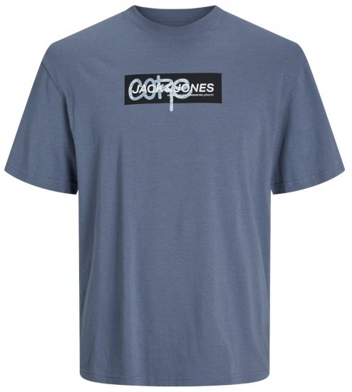 Jack & Jones JCOSUMMER PRINT T-Shirt Flint Stone - T-shirts - T-shirts i store størrelser - 2XL-14XL