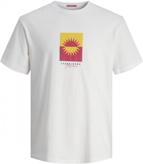 Jack & Jones JORMARBELLA BRANDING TEE SS Bright White - T-shirts - T-shirts i store størrelser - 2XL-14XL