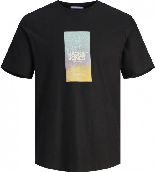 Jack & Jones JORARUBA Sunset Branding T-shirt Black - T-shirts - T-shirts i store størrelser - 2XL-14XL