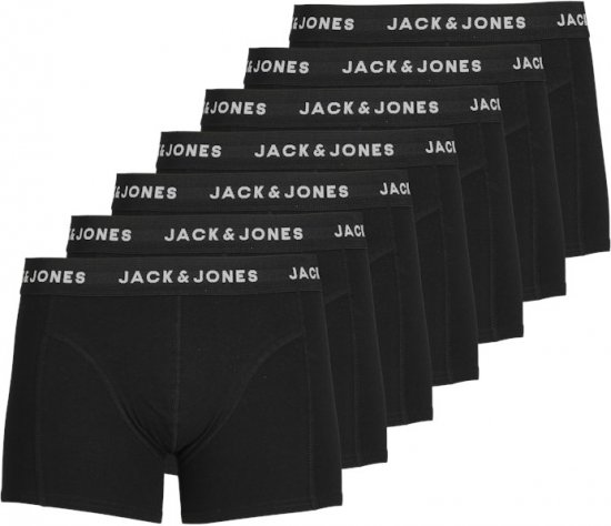 Jack & Jones HUEY Trunks 7-Pack Black - Undertøj og badetøj - Badetøj og Undertøj i store størrelser 