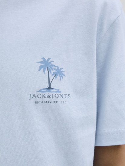 Jack & Jones Summer Vibes Crew Neck T-Shirt Chambray Blue - T-shirts - T-shirts i store størrelser - 2XL-14XL