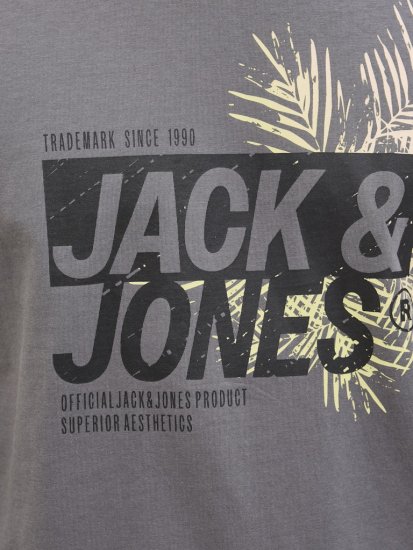 Jack & Jones Jaxon Crew Neck T-Shirt Castlerock - T-shirts - T-shirts i store størrelser - 2XL-14XL