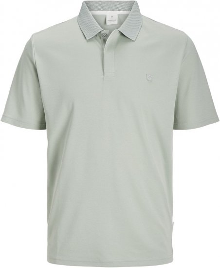 Jack & Jones Rodney Short Sleeve Polo Aqua Gray - Polotrøjer - Polotrøjer 2XL-8XL