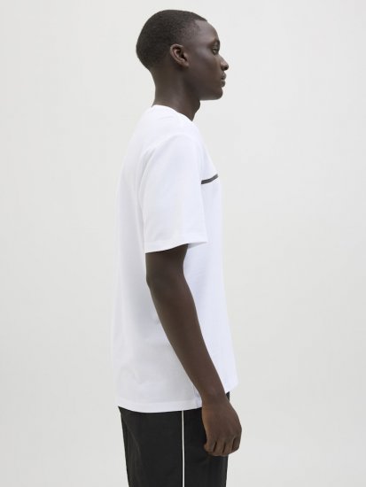 Jack & Jones FUSION Full Branding T-Shirt Bright White - T-shirts - T-shirts i store størrelser - 2XL-14XL