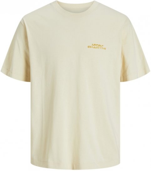 Jack & Jones Retiro Crew Neck T-Shirt Antique White - T-shirts - T-shirts i store størrelser - 2XL-14XL