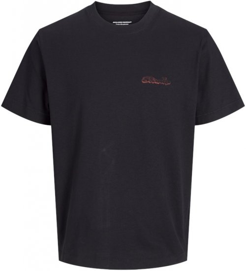 Jack & Jones Retiro Crew Neck T-Shirt Black - T-shirts - T-shirts i store størrelser - 2XL-14XL
