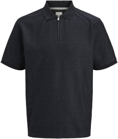 Jack & Jones Ronnie Polo with Zipper Black - Polotrøjer - Polotrøjer 2XL-8XL