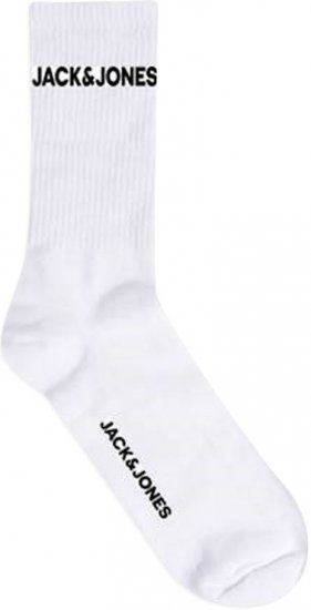 Jack & Jones BASIC LOGO Tennis Socks 5-Pack White - Undertøj og badetøj - Badetøj og Undertøj i store størrelser 