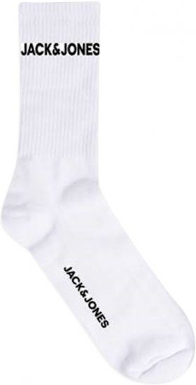 Jack & Jones BASIC LOGO Tennis Socks 5-Pack White - Undertøj og badetøj - Badetøj og Undertøj i store størrelser 