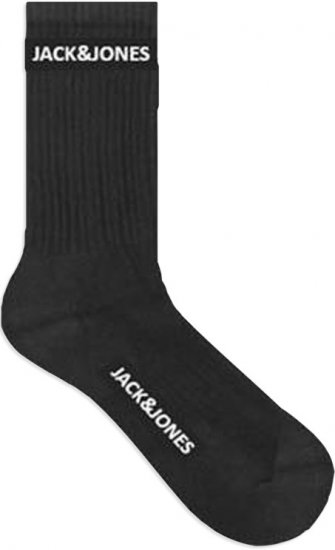 Jack & Jones BASIC LOGO Tennis Socks 5-Pack Black - Undertøj og badetøj - Badetøj og Undertøj i store størrelser 