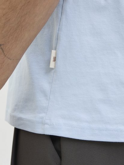 Jack & Jones Tavira Aop Pocket Crew Neck T-Shirt Skyway - T-shirts - T-shirts i store størrelser - 2XL-14XL