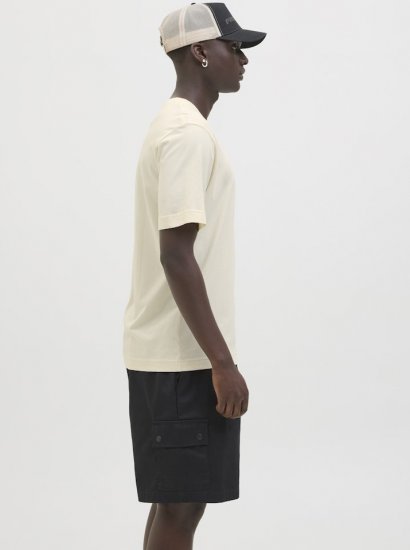Jack & Jones Calma Crew Neck T-Shirt Sweet Corn - T-shirts - T-shirts i store størrelser - 2XL-14XL