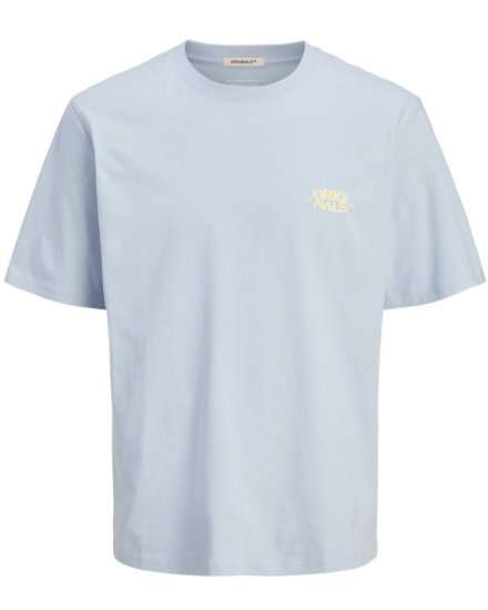 Jack & Jones Tavira Type Crew Neck T-Shirt Skyway - T-shirts - T-shirts i store størrelser - 2XL-14XL