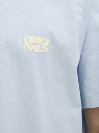 Jack & Jones Tavira Type Crew Neck T-Shirt Skyway - T-shirts - T-shirts i store størrelser - 2XL-14XL