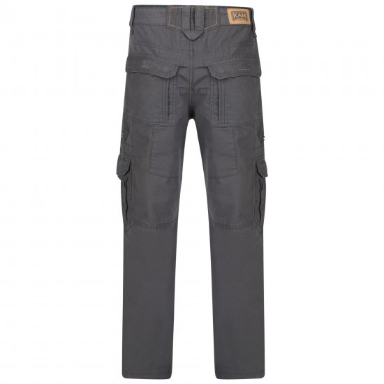 Kam Jeans Cargobukser Grå - Jeans og bukser - Herrejeans og bukser i store størrelser W40-W70