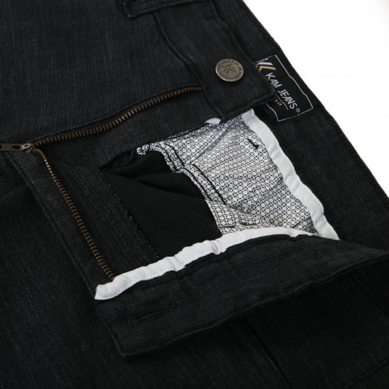 Kam Jeans 264 Slub Weave 5 Pocket Stretch Pants Charcoal - Jeans og bukser - Herrejeans og bukser i store størrelser W40-W70