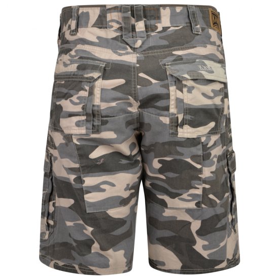 Kam Jeans 329 Short Charcoal Camo - Shorts - Shorts i store størrelser - W40-W60