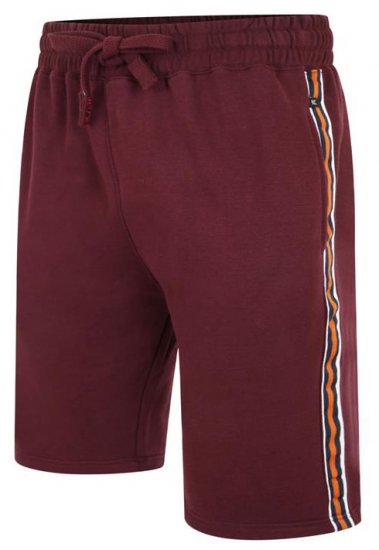 Kam Jeans 3300 Jog Shorts with Side Tape Burgundy - Joggingbukser og shorts - Sweatpants og Sweatshorts 2XL-12XL