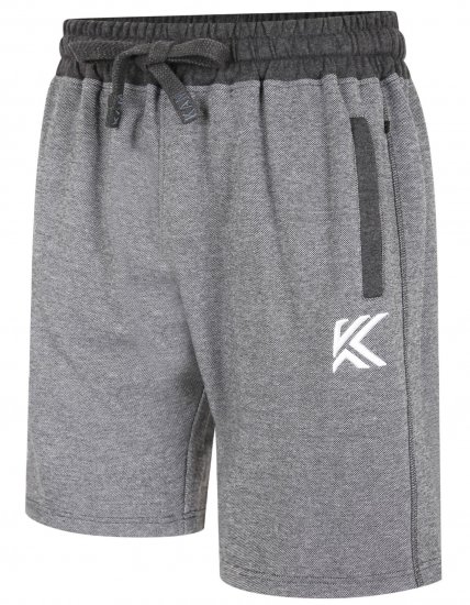 Kam Jeans 3304 Terry Contrast Shorts Charcoal - Joggingbukser og shorts - Sweatpants og Sweatshorts 2XL-12XL