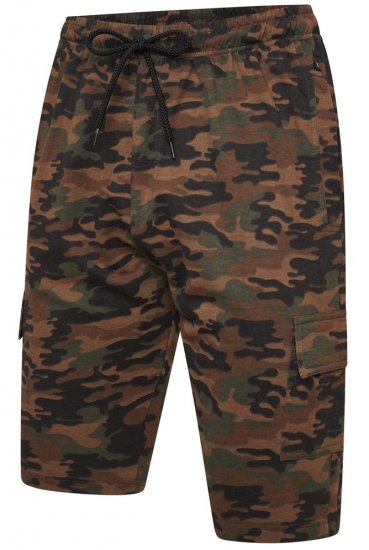 Kam Jeans 3306 Cargo Camo Lounge Shorts Khaki - Joggingbukser og shorts - Sweatpants og Sweatshorts 2XL-12XL