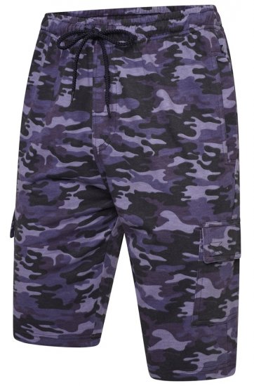 Kam Jeans 3306 Cargo Camo Lounge Shorts Navy - Joggingbukser og shorts - Sweatpants og Sweatshorts 2XL-12XL