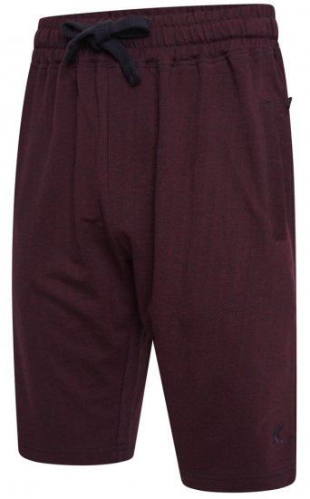 Kam Jeans 3307 Terry Herringbone Sweatshorts Burgundy - Joggingbukser og shorts - Sweatpants og Sweatshorts 2XL-12XL
