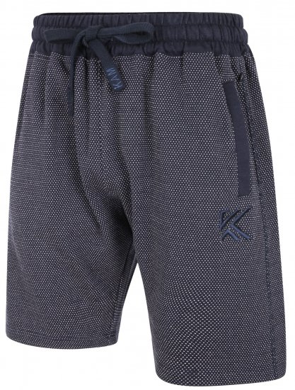 Kam Jeans 3310 Dobby Print Jog Shorts Indigo - Joggingbukser og shorts - Sweatpants og Sweatshorts 2XL-12XL