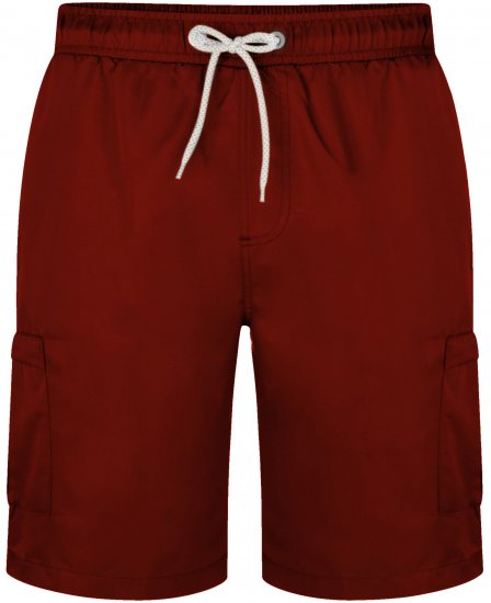 Kam Jeans 334 Cargo Swim Shorts Burgundy - Undertøj og badetøj - Badetøj og Undertøj i store størrelser 