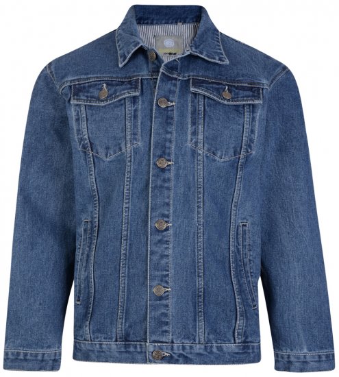 Kam Jeans Western Jeansjakke Blå - Jakker - Jakker i store størrelser, 2XL- 12XL