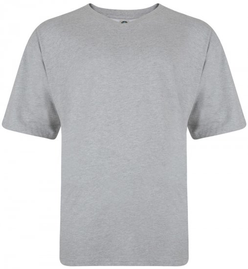 Kam Jeans V-hals T-shirt Grå - T-shirts - T-shirts i store størrelser - 2XL-14XL