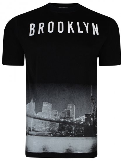 Kam Jeans 5229 Brooklyn T-shirt Black - T-shirts - T-shirts i store størrelser - 2XL-8XL