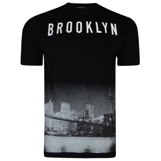 Kam Jeans 5229 Brooklyn T-shirt Black - T-shirts - T-shirts i store størrelser - 2XL-14XL