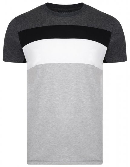 Kam Jeans 5231 Cut and Sew T-shirt Grey - T-shirts - T-shirts i store størrelser - 2XL-14XL