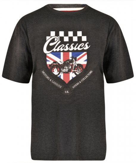 Kam Jeans 5280 T-shirt Charcoal - T-shirts - T-shirts i store størrelser - 2XL-14XL