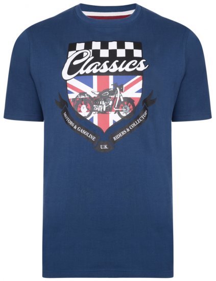 Kam Jeans 5280 T-shirt Navy - T-shirts - T-shirts i store størrelser - 2XL-14XL