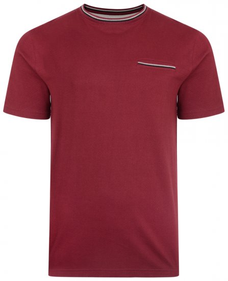 Kam Jeans 5285 T-shirt Burgundy - T-shirts - T-shirts i store størrelser - 2XL-14XL