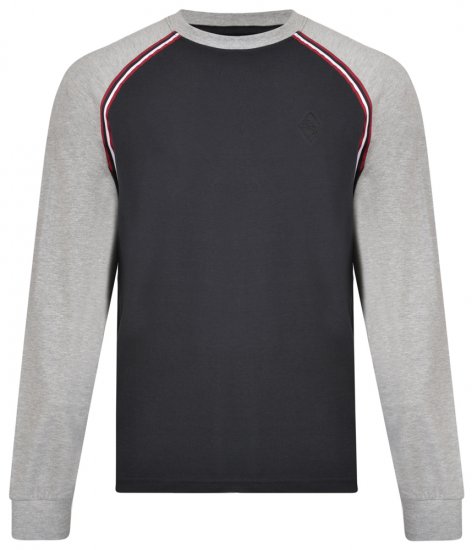 Kam Jeans 5288 Long Sleeve T-shirt Black - T-shirts - T-shirts i store størrelser - 2XL-14XL
