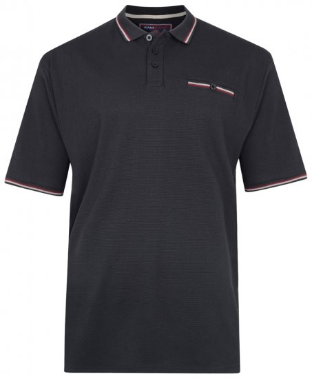 Kam Jeans 5291 Polo Black - Polotrøjer - Polotrøjer 2XL-8XL