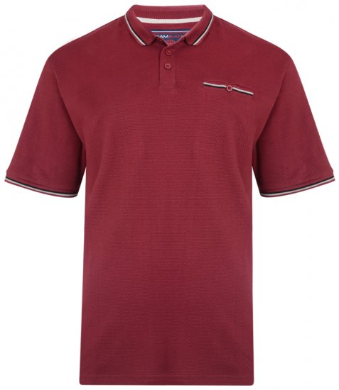 Kam Jeans 5291 Polo Burgundy - Polotrøjer - Polotrøjer 2XL-8XL