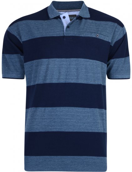 Kam Jeans 5292 Polo Denim Blue - Polotrøjer - Polotrøjer 2XL-8XL