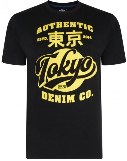 Kam Jeans 5296 T-shirt Black - T-shirts - T-shirts i store størrelser - 2XL-14XL