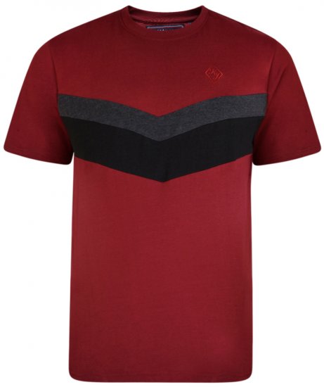 Kam Jeans 5306 T-shirt Burgundy - T-shirts - T-shirts i store størrelser - 2XL-14XL