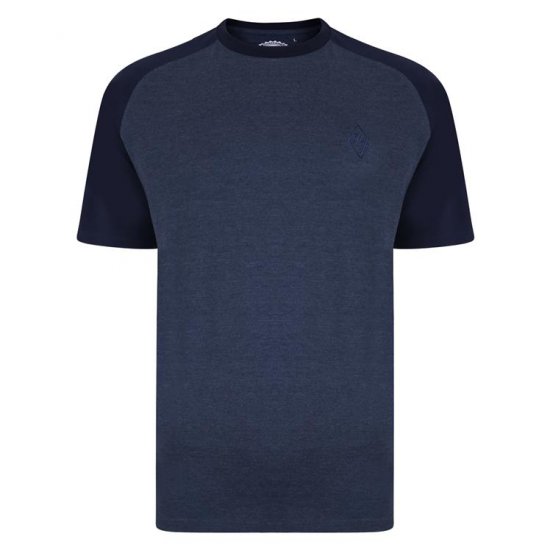 Kam Jeans 5314 Raglan T-Shirt Charcoal/Insignia Twin Pack - T-shirts - T-shirts i store størrelser - 2XL-14XL