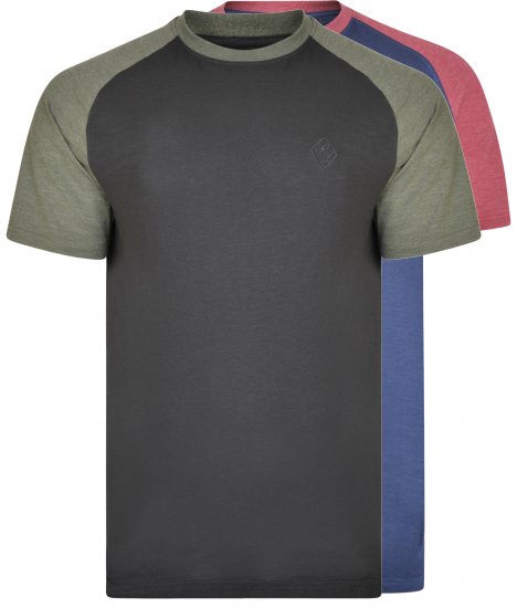 Kam Jeans 5314 Twin pack T-shirts Black/Navy - T-shirts - T-shirts i store størrelser - 2XL-14XL