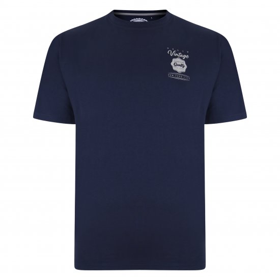 Kam Jeans 5348 T-shirt Vintage/Denim Twin Pack - T-shirts - T-shirts i store størrelser - 2XL-14XL