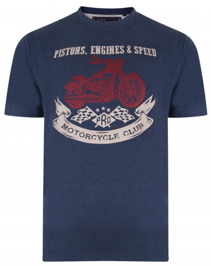 Kam Jeans 5351 Piston Motors Club T-shirt Insignia - T-shirts - T-shirts i store størrelser - 2XL-14XL