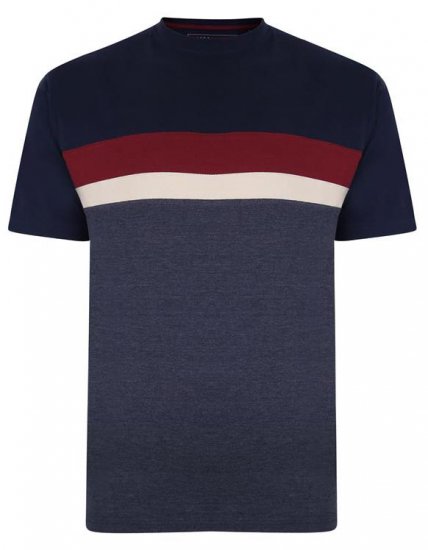 Kam Jeans 5356 Cut&Saw T-shirt Navy - T-shirts - T-shirts i store størrelser - 2XL-14XL