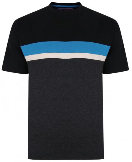 Kam Jeans 5356 Cut&Saw T-shirt Black - T-shirts - T-shirts i store størrelser - 2XL-14XL