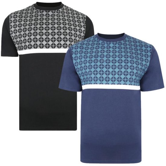 Kam Jeans 5366 Twin Pack Crew Neck T-Shirts - T-shirts - T-shirts i store størrelser - 2XL-14XL