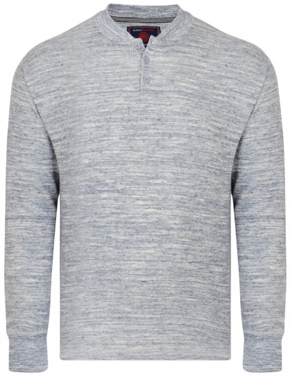 Kam Jeans 5424 Button collar Sweatshirt - Trøjer og hættetrøjer - Trøjer og Hættetrøjer i store størrelser - 2XL-14XL